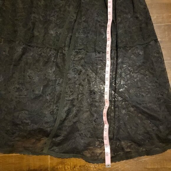 Free People Sweet Saloon Sleeveless Maxi Bodysuit Women L Lace Whimsical Castle - Picture 8 of 8